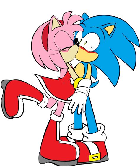 sonic and amy kiss